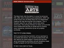 Tablet Screenshot of blackrockarts.org